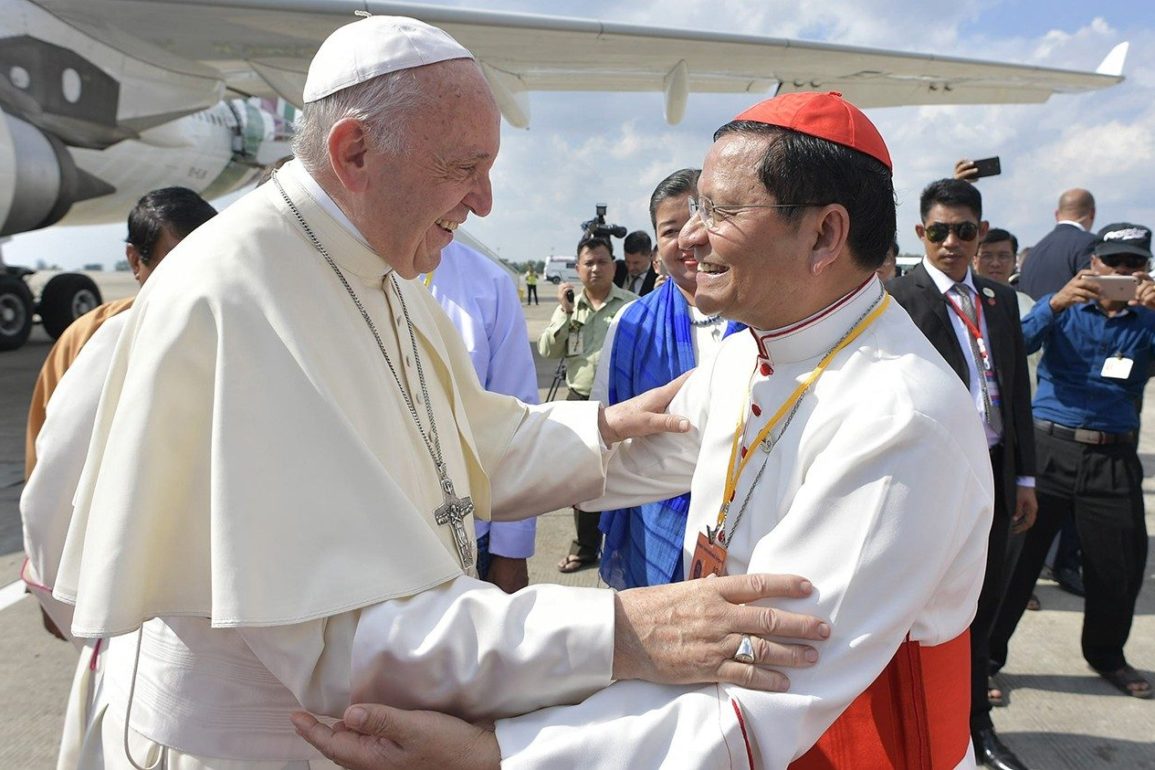 Cardinal Bo with Pope Francis - Copyright: Vatican Media
