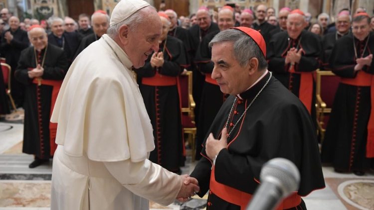 Pope & Cardinal Becciu - Copyright: Vatican Media