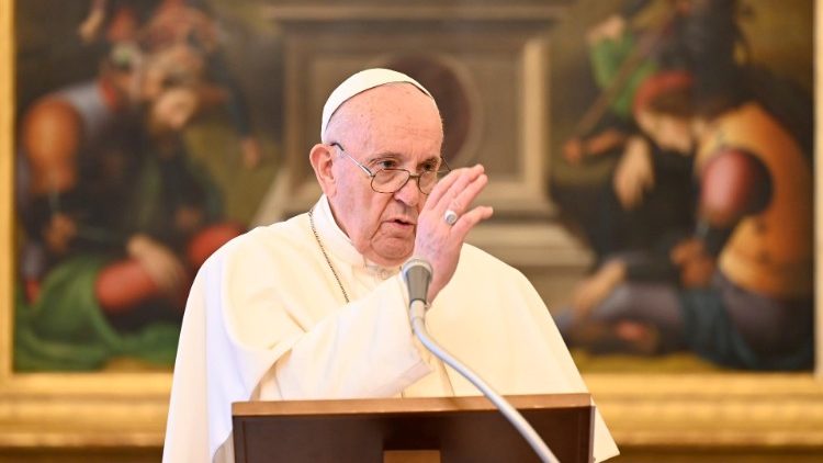 Pope's Regina Caeli in Library - Copyright: Vatican Media