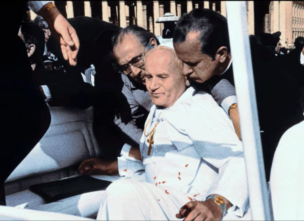 Pope John Paul II after the attack