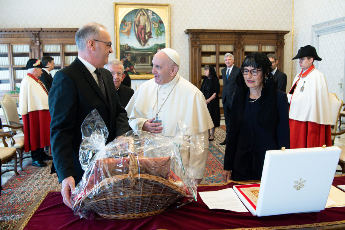Pope with Swiss Minister of Foreign Affairs - Copyright: Vatican Media