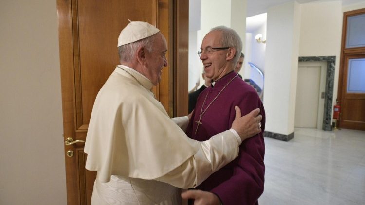 Pope Francis with Archbishop of Canterbury - Copyright: Vatican Media