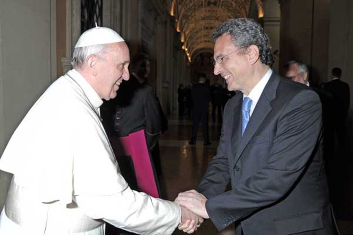 Marco Impagliazzo con Papa Francesco © Vatican Media