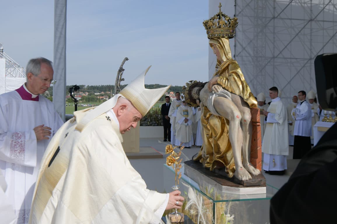 Misa Šaštin Papa gracias Eslovaquia