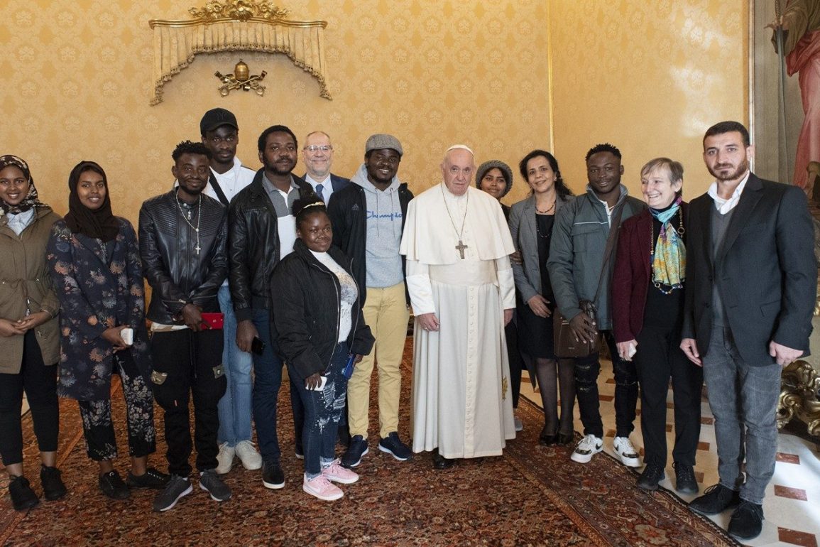 Pope Francis Dozen Refugees