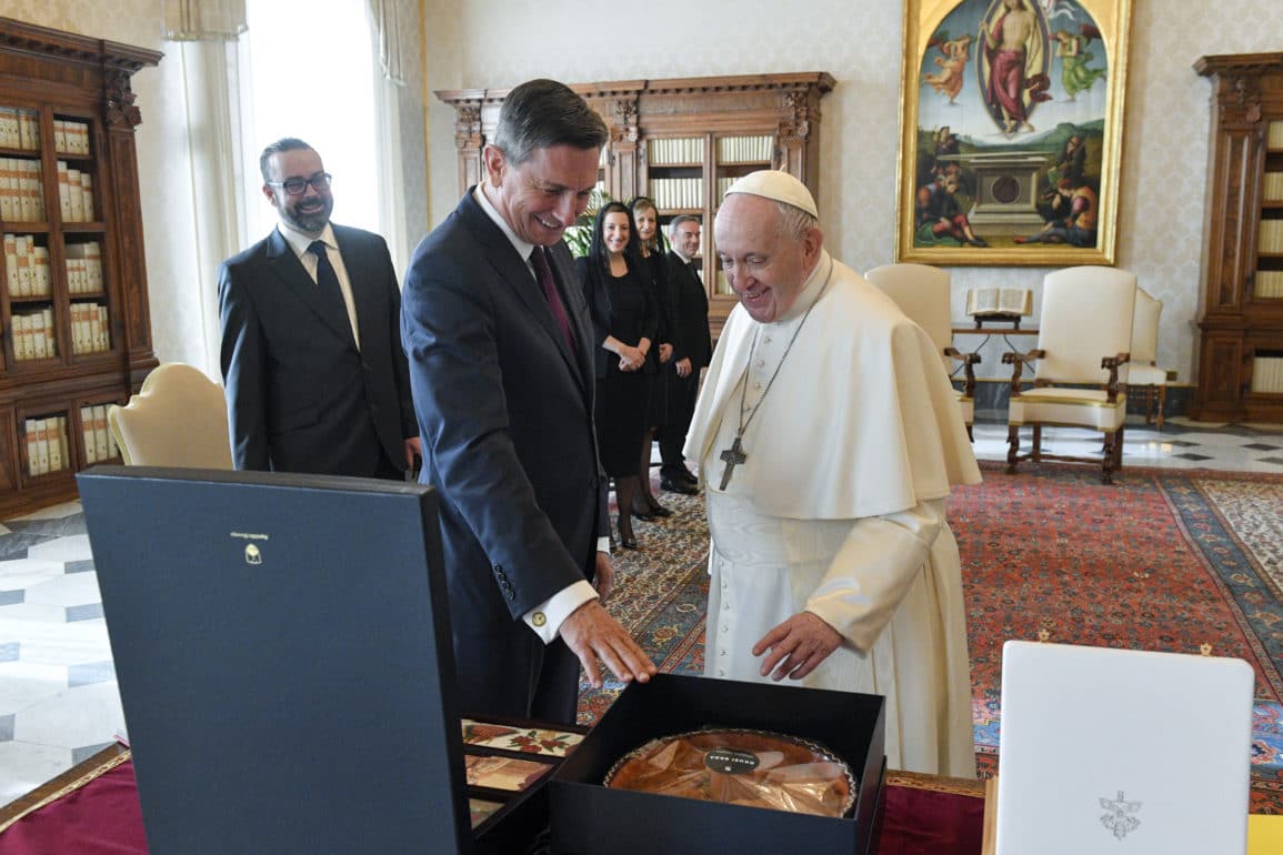 President of Slovenia with Pope Francis - Copyright: Vatican Media