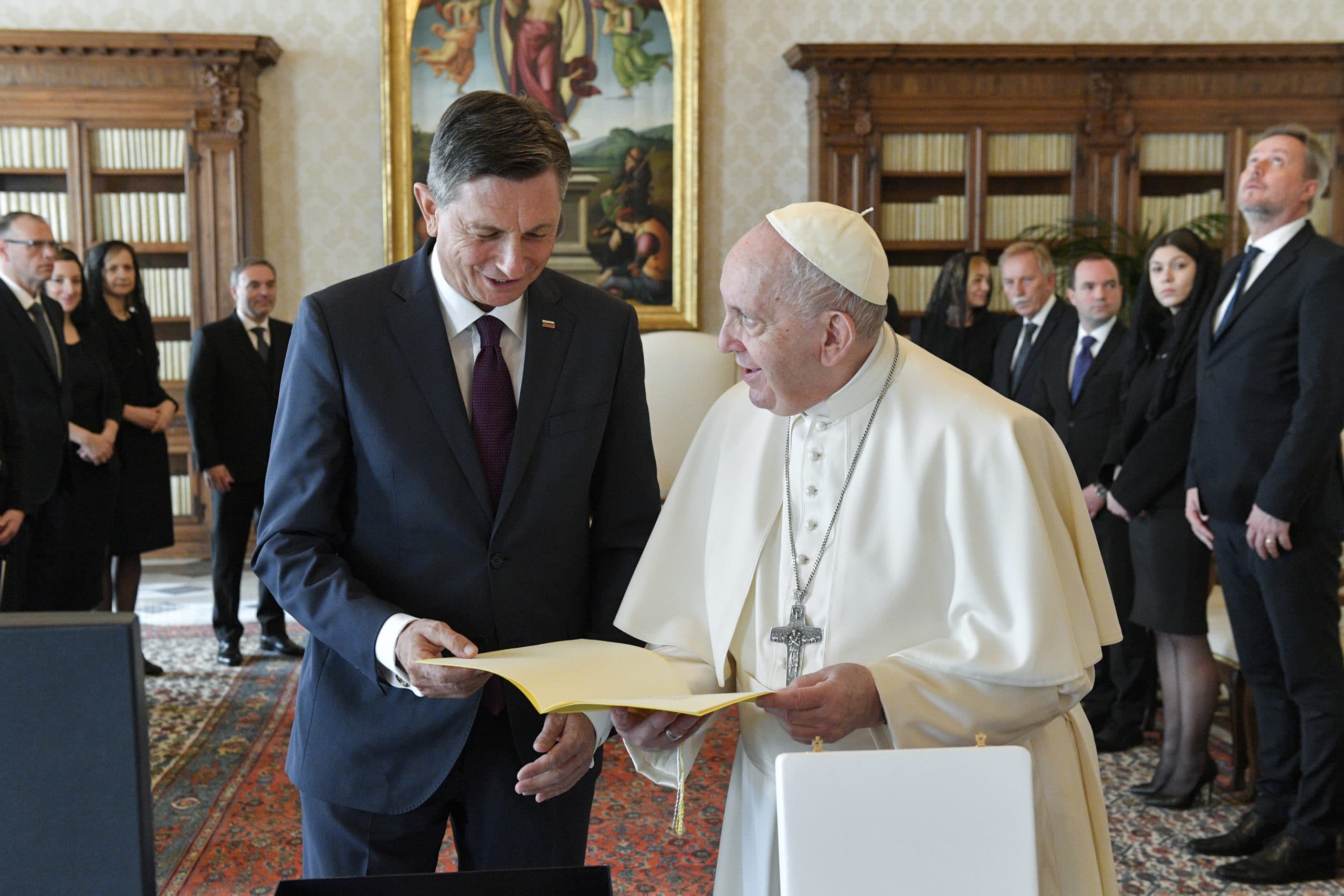 President of Slovenia with Pope Francis - Copyright: Vatican Media