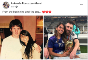 (C) Photo taken from Antonela Roccuzzo-Messi's Facebook profile