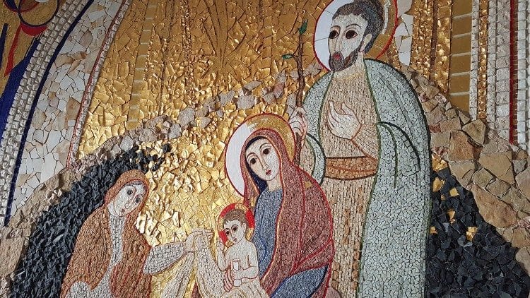 La Sagrada Familia, Natividad: mosaico de Marko Rupnik (C) Vatican Media